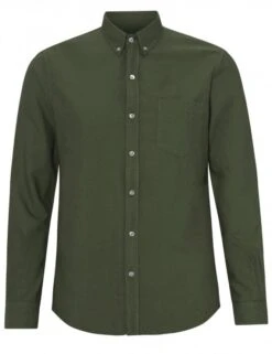 Colorful Standard Organic Button Down Shirt - Seaweed Green
