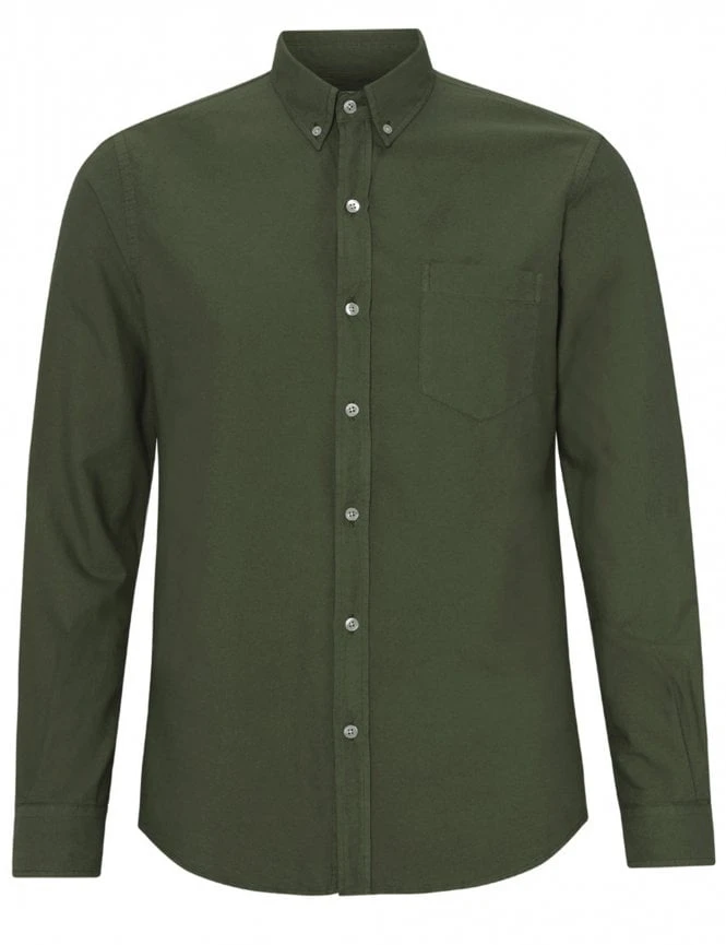 Colorful Standard Organic Button Down Shirt - Seaweed Green 3 Colorful Standard Organic Button Down Shirt - Seaweed Green
