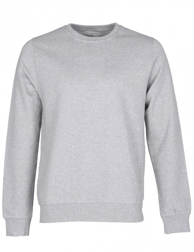 Colorful Standard Organic Cotton Crew Sweat - Grey Heather 3 Colorful Standard Organic Cotton Crew Sweat - Grey Heather