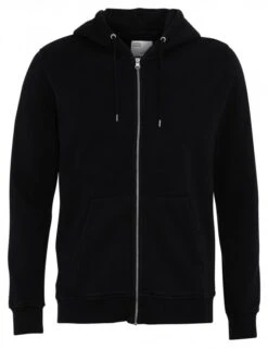 Colorful Standard Organic Cotton Hooded Jacket - Deep Black