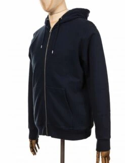 Colorful Standard Organic Cotton Hooded Jacket - Navy Blue 7 Colorful Standard Organic Cotton Hooded Jacket - Navy Blue -Fatbuddha Store organic cotton hooded jacket navy blue p24451 85212 medium