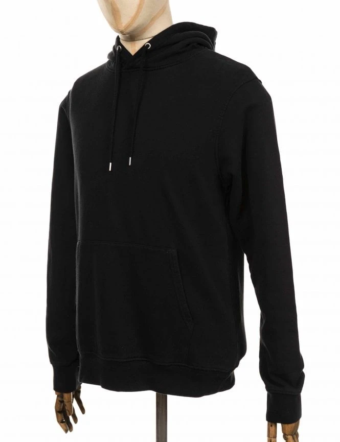 Colorful Standard Organic Cotton Hooded Sweat - Deep Black 6 Colorful Standard Organic Cotton Hooded Sweat - Deep Black - Image 4