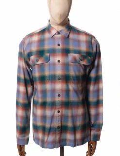 Patagonia Organic Cotton Midweight Fjord Flannel Shirt - Northern Lights Plaid: Dk Bor