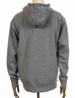HUF Original Logo Hooded Sweat - Heather Grey -Fatbuddha Store original logo hooded sweat heather grey p16726 66745 medium