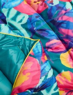 Rumpl Original Puffy Blanket in Blue Hawaii - Tropical Floral Recycled Outdoor Camping Blanket -Fatbuddha Store original puffy blanket blue hawaii p33934 114219 medium