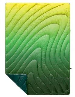 Rumpl Original Puffy Blanket - Forest Fade Gradient Recycled Camping Blanket
