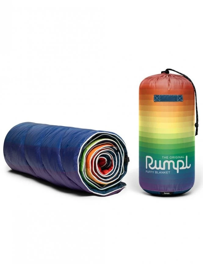 Rumpl Original Puffy Blanket in Rainbow Fade – Technical Insulated Camping Blanket 4 Rumpl Original Puffy Blanket in Rainbow Fade – Technical Insulated Camping Blanket - Image 2