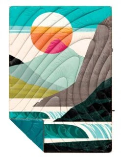 Rumpl Original Puffy Blanket - Salty Mountain Air - Erik Abel