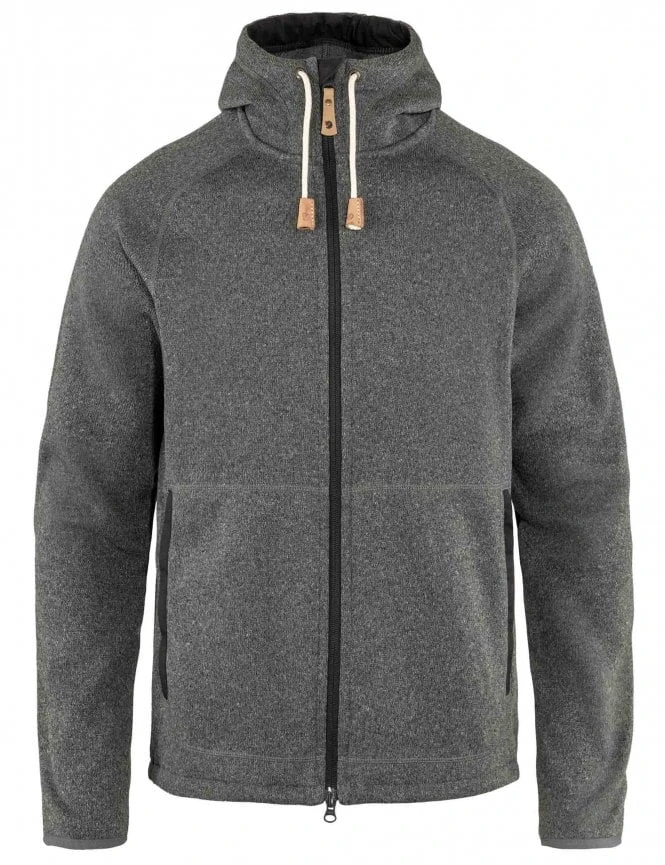 Fjallraven Ovik Fleece Hooded Jacket - Dark Grey 3 Fjallraven Ovik Fleece Hooded Jacket - Dark Grey