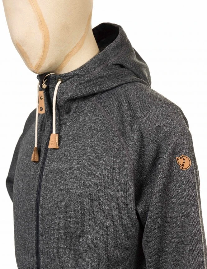 Fjallraven Ovik Fleece Hooded Jacket - Dark Grey 5 Fjallraven Ovik Fleece Hooded Jacket - Dark Grey - Image 3