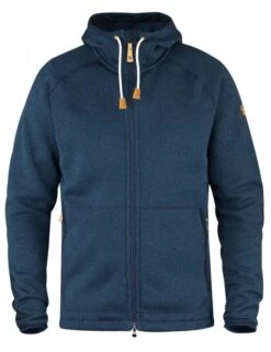 Fjallraven Ovik Fleece Zip Hooded Sweat - Navy