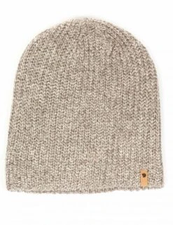Fjallraven Ovik Melange Beanie Hat - Ecru Off-White Ribbed Knit Cuffed Hat