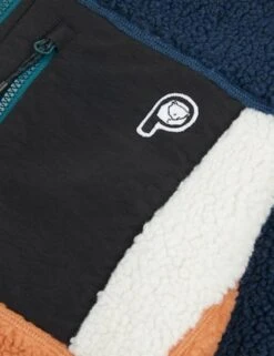 Penfield P Bear Colour Block Borg Jacket - Blue Wing Teal -Fatbuddha Store p bear colour block borg jacket blue wing teal p33078 116750 medium