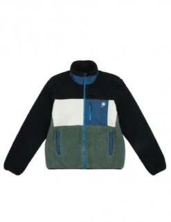 Penfield P Bear Colour Block Borg Jacket - Laurel Wreath
