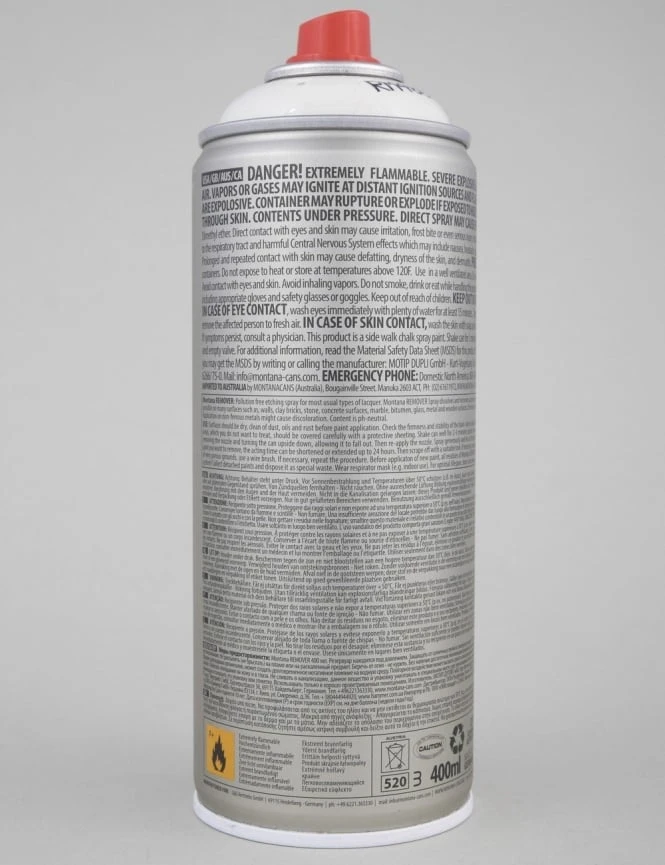 MONTANA Paint Remover Spray Can 400ml - Remover RM400 4 MONTANA Paint Remover Spray Can 400ml - Remover RM400 - Image 2