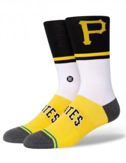 Pit Colour Performance Crew Socks - White Ribbed Athletic Socks