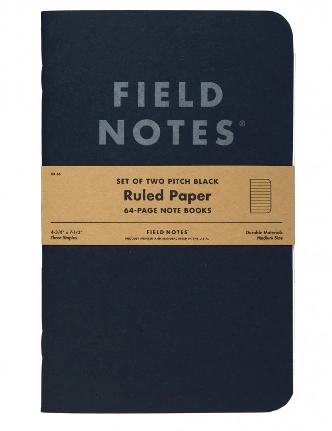 Pitch Black Large Notebook - Ruled Paper 3 Pitch Black Large Notebook - Ruled Paper