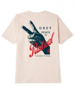 Obey Clothing Radical Peace Tee - Cream 5 Obey Clothing Radical Peace Tee - Cream -Fatbuddha Store radical peace tee cream p31402 109277 medium