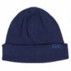 Deus Ex Machina Navy Record Beanie - Classic Cuffed Cotton Knit Hat