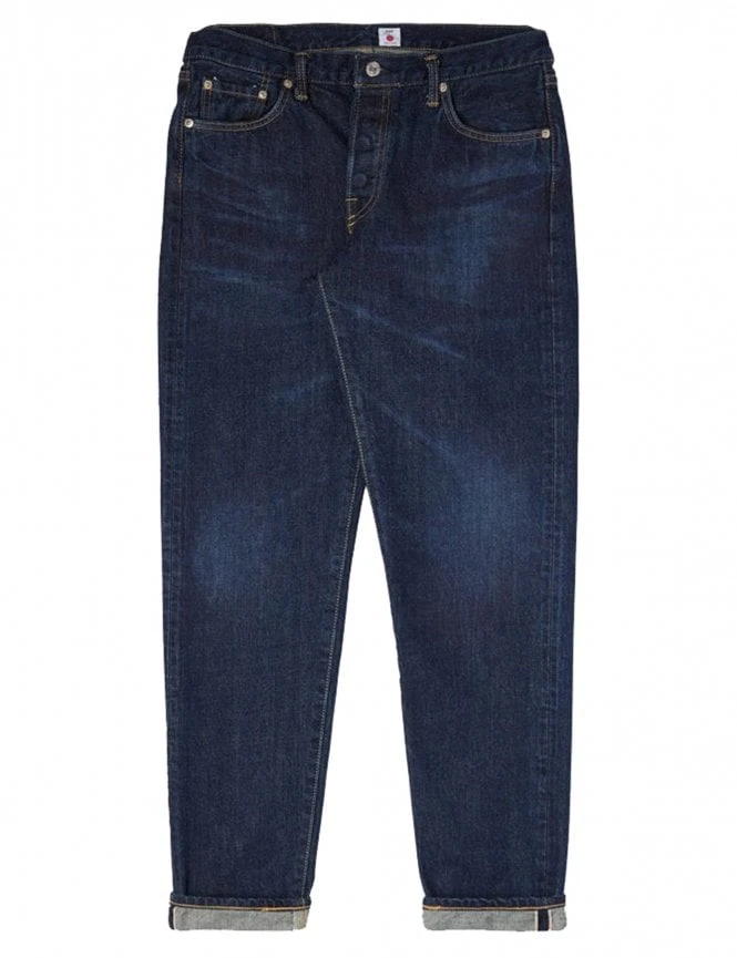 Regular Tapered Red Selvedge Jeans - Blue Dark Used Wash 3 Regular Tapered Red Selvedge Jeans - Blue Dark Used Wash