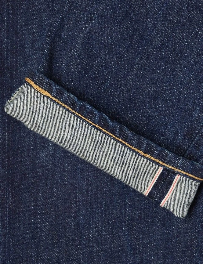 Regular Tapered Red Selvedge Jeans - Blue Dark Used Wash 6 Regular Tapered Red Selvedge Jeans - Blue Dark Used Wash - Image 4