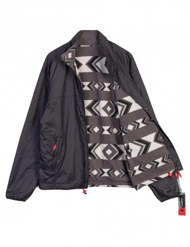 Berghaus Reverse Wind Full Zip Fleece - Black/Aztec 4 Berghaus Reverse Wind Full Zip Fleece - Black/Aztec - Image 2