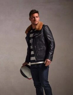 Rexford Leather Jacket - Black -Fatbuddha Store rexford leather jacket black p32825 111379 medium