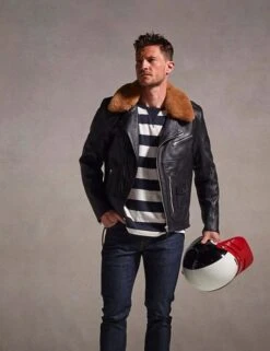 Rexford Leather Jacket - Black -Fatbuddha Store rexford leather jacket black p32825 111380 medium