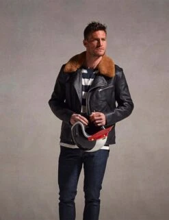 Rexford Leather Jacket - Black -Fatbuddha Store rexford leather jacket black p32825 111381 medium