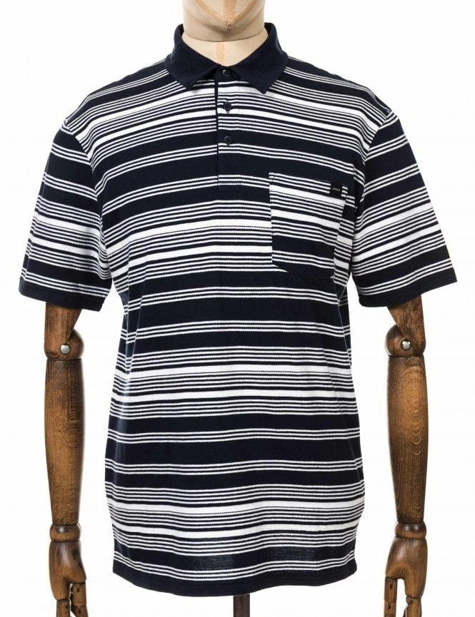 Royal Stripe Polo Shirt - Navy 3 Royal Stripe Polo Shirt - Navy