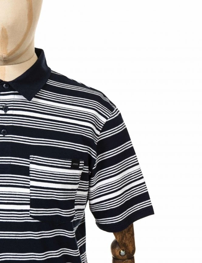 Royal Stripe Polo Shirt - Navy 5 Royal Stripe Polo Shirt - Navy - Image 3