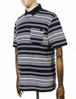 Royal Stripe Polo Shirt - Navy 10 Royal Stripe Polo Shirt - Navy -Fatbuddha Store royal stripe polo shirt navy p23163 81968 medium