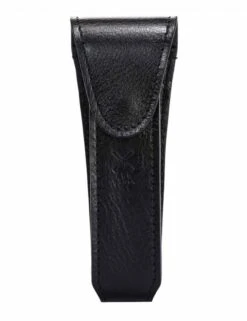 Mühle RT6 Black Full Grain Leather Safety Razor Travel Pouch – Protective Slim Case