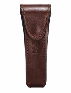 RT7 Leather Safety Razor Travel Pouch - Brown