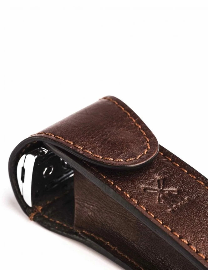 RT7 Leather Safety Razor Travel Pouch - Brown 4 RT7 Leather Safety Razor Travel Pouch - Brown - Image 2