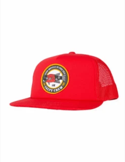 Salty Crew Red and White Sheepy Foamy – Mesh Back Flat Bill Trucker Hat