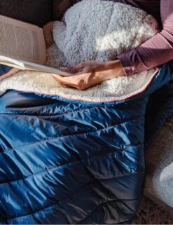 Rumpl Sherpa Puffy Blanket - Deepwater -Fatbuddha Store sherpa puffy blanket deepwater p30436 107578 medium