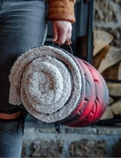 Rumpl Sherpa Puffy Blanket in Ombre Plaid – High-Pile Fleece Outdoor Camping Blanket -Fatbuddha Store sherpa puffy blanket ombre plaid p30435 107571 medium