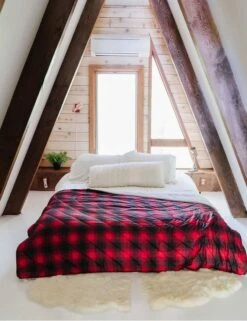 Rumpl Sherpa Puffy Blanket in Ombre Plaid – High-Pile Fleece Outdoor Camping Blanket -Fatbuddha Store sherpa puffy blanket ombre plaid p30435 107573 medium