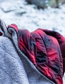 Rumpl Sherpa Puffy Blanket in Ombre Plaid – High-Pile Fleece Outdoor Camping Blanket -Fatbuddha Store sherpa puffy blanket ombre plaid p30435 107574 medium