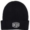 Deus Ex Machina Navy Shield Logo Knit Beanie – Cuffed Winter Hat -Fatbuddha Store shield logo beanie navy p15111 60258 medium