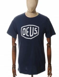 Deus Ex Machina Shield Logo Tee - Navy