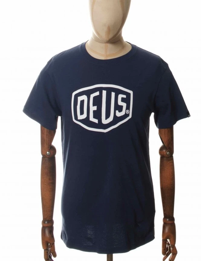 Deus Ex Machina Shield Logo Tee - Navy 3 Deus Ex Machina Shield Logo Tee - Navy