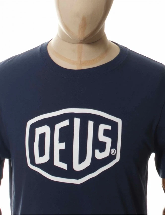 Deus Ex Machina Shield Logo Tee - Navy 5 Deus Ex Machina Shield Logo Tee - Navy - Image 3