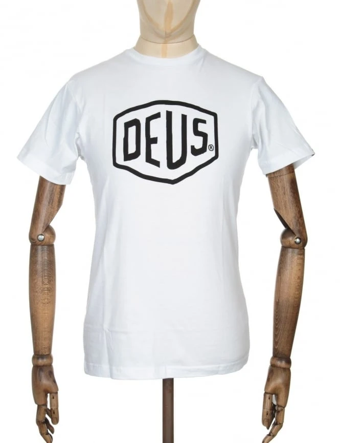 Deus Ex Machina Shield Logo Tee - White 3 Deus Ex Machina Shield Logo Tee - White