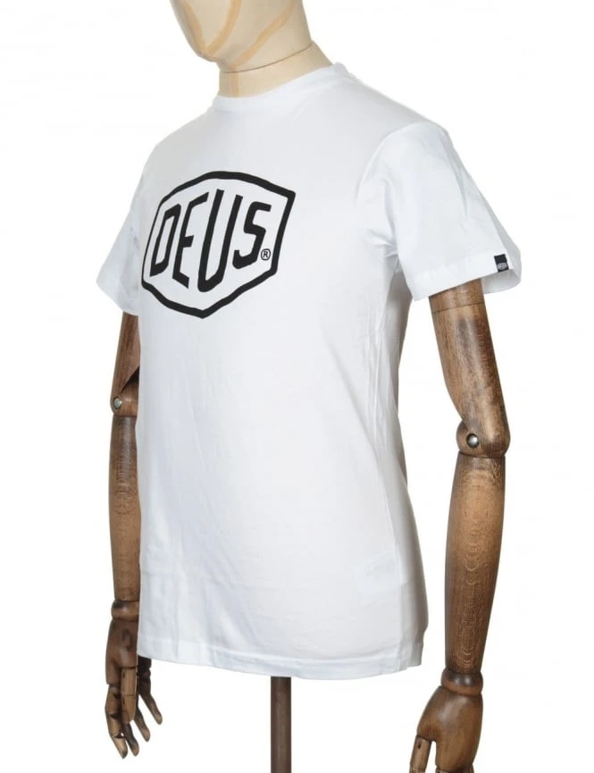 Deus Ex Machina Shield Logo Tee - White 6 Deus Ex Machina Shield Logo Tee - White - Image 4
