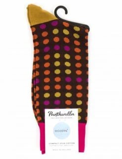 Pantherella Simkin Luxury Ribbed Merino Wool Socks - Mocha Brown