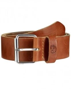 Fjallraven Singi 4cm Leather Belt - Cognac Brown Rustic Heritage Style