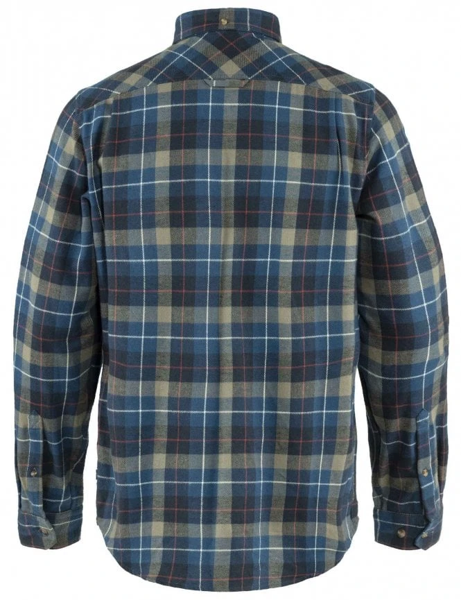 Fjallraven Singi Heavy Flannel Shirt - Navy 4 Fjallraven Singi Heavy Flannel Shirt - Navy - Image 2