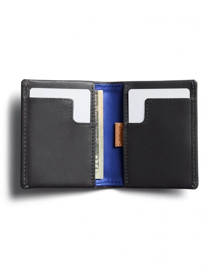 Bellroy Slim Sleeve Wallet - Charcoal and Cobalt Premium Leather Minimalist Bifold 4 Bellroy Slim Sleeve Wallet - Charcoal and Cobalt Premium Leather Minimalist Bifold - Image 2